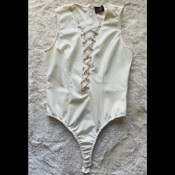 Hot Miami Styles Other - Hot Miami Styles Off White Body Suit